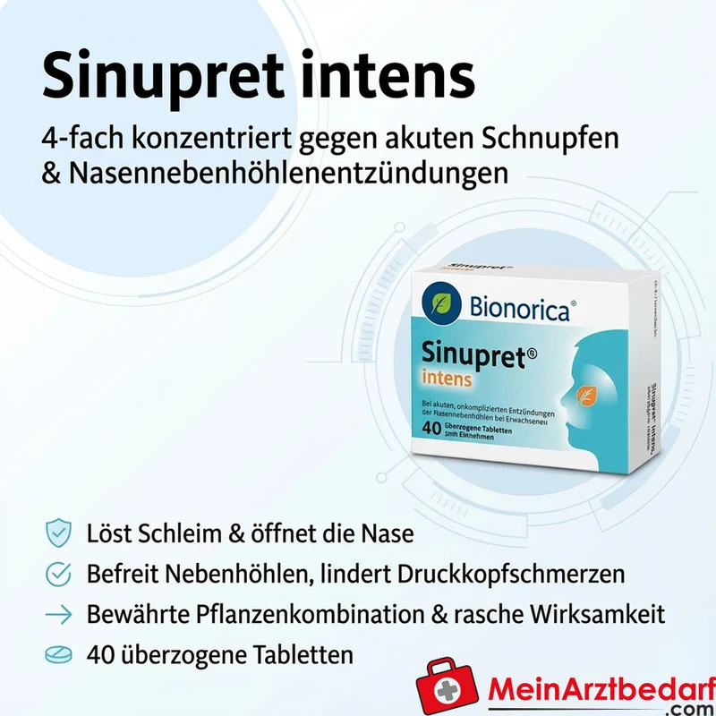 Sinupret Intens Tabletten 40 St. 4fach konzentriert gegen Schnupfen