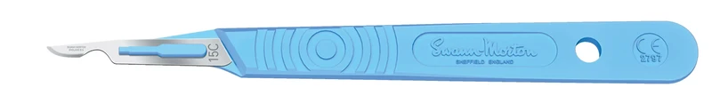Swann Morton mesjes steriel met handvat 0521 10 stuks nr 15C