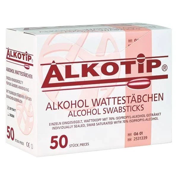 Alkotip Alcohol-wattenstaafjes met een grote katoenen tip - 50 stuks