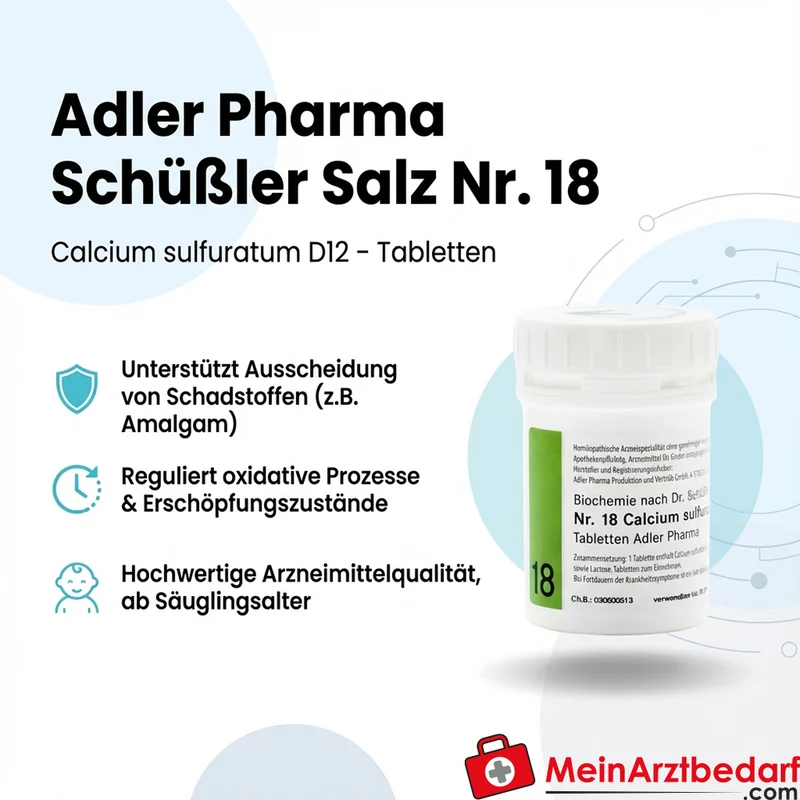 Adler Pharma Schüßler Salz Nr. 18 Calcium sulfuratum D12 Tabletten 250 g