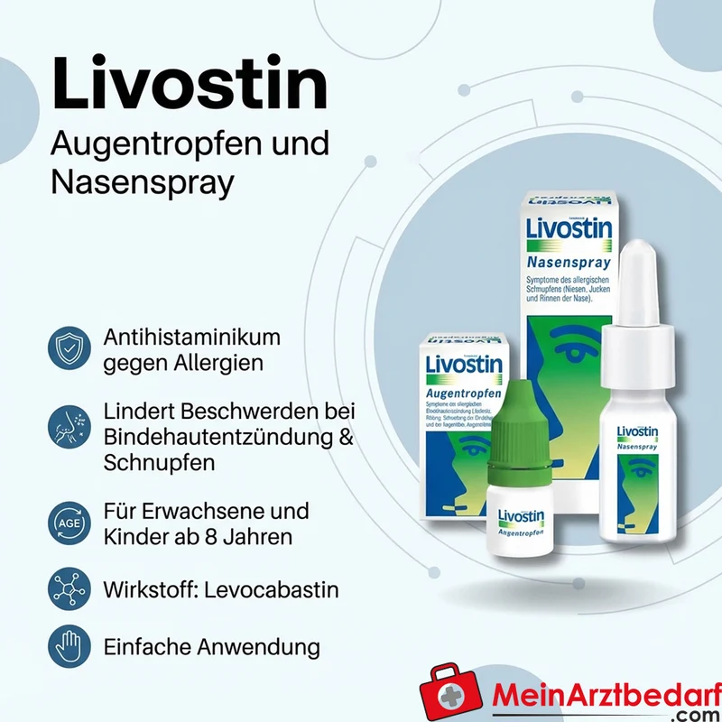 Livostin (Levocabastin) Augentropfen 4 ml gegen allergische Bindehautentzündung