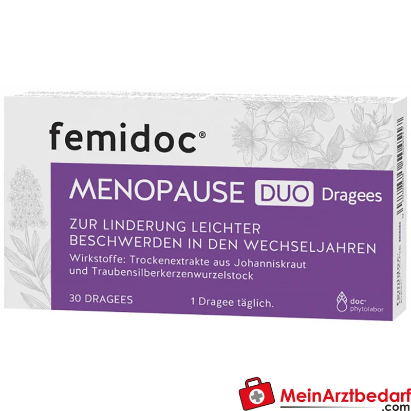 femidoc Menopause Duo Dragees 30 St. mit Johanniskraut und Traubensilberkerze