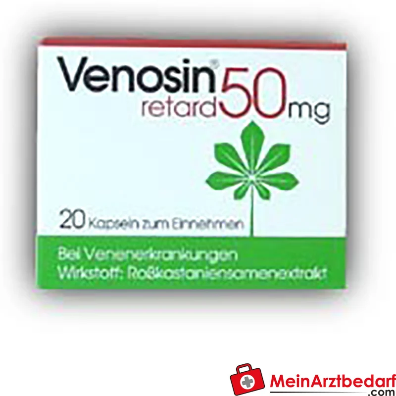 02KLI Venosin retard 50 mg Kapseln – Rosskastaniensamenextrakt (Aescin), 20 Stück