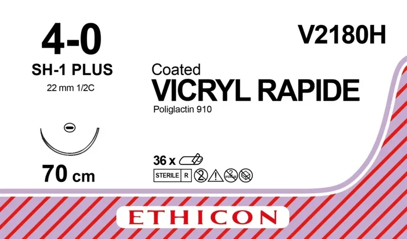 Vicryl Rapide usp 4-0 70cm SH-1 ongekleurd V2180H 36x1
