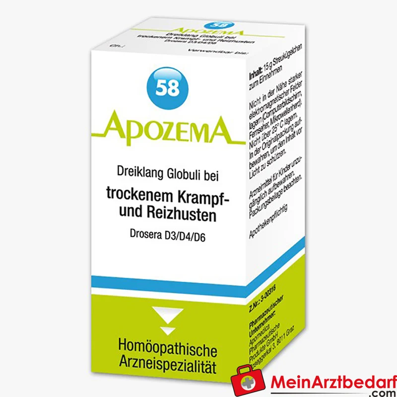 Apozema Dreiklang Globuli Drosera D3/D4/D6 15 g bei trockenem Krampf- und Reizhusten