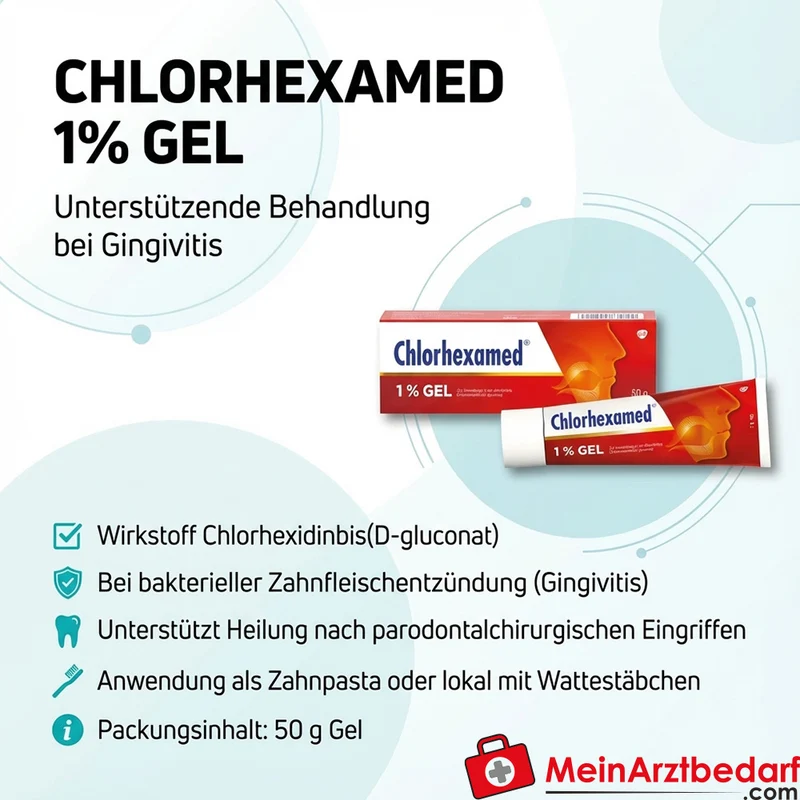 GSK-Gebro Chlorhexamed 1% Gel 50 g Chlorhexidin-Gel bei Gingivitis
