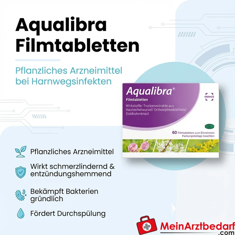 Aqualibra Filmtabletten 60 Stk. – Arzneimittel bei Harnwegsinfekt, ab 12 Jahren
