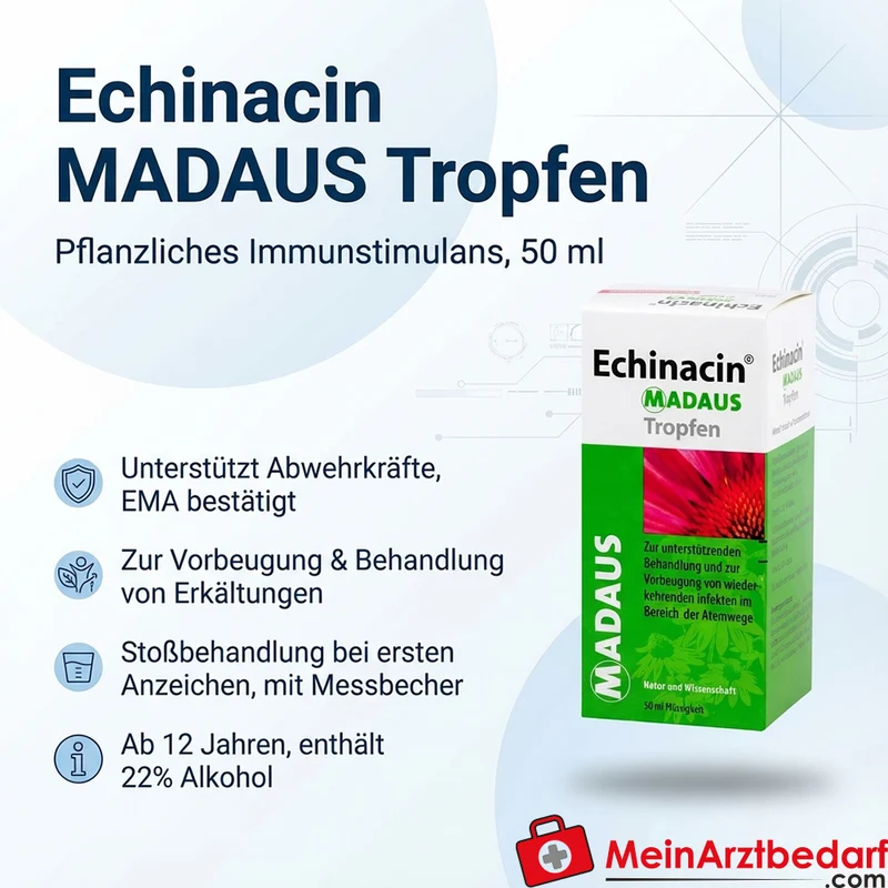 Madaus Echinacin Tropfen 50 ml – pflanzliches Immunstimulans bei Erkältung
