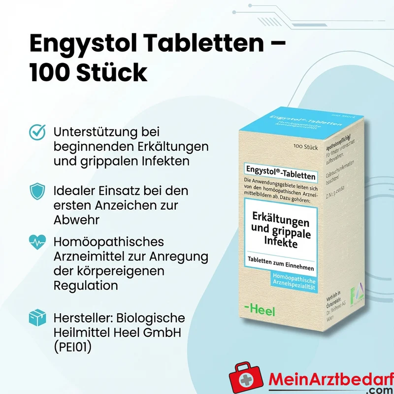PEI01 Engystol Tabletten 100 Stück - Homöopathie bei beginnenden Erkältungen und grippalen Infekten