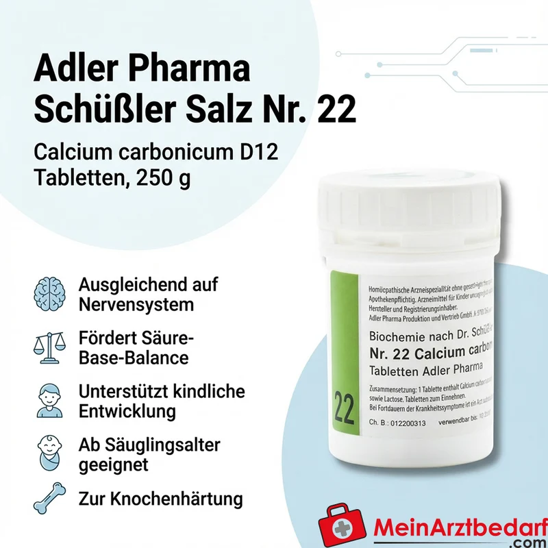 Adler Pharma Schüßler Salz Nr. 22 Calcium carbonicum D12 Tabletten 250 g