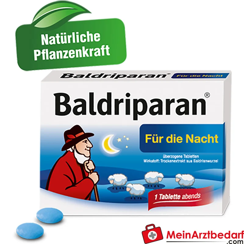 Pfizer Baldriparan Nacht 30 Tabletten Baldrian-Trockenextrakt Schlafhilfe ab 12 Jahren