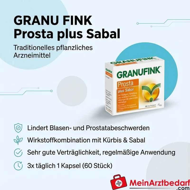 Granufink Prosta plus Sabal 60 Kapseln bei Prostata- und Blasenbeschwerden