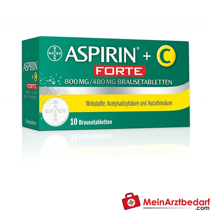 Aspirin +C forte Brausetabletten 10 Stück, 800 mg ASS/480 mg Vitamin C