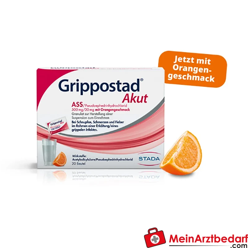 Stada Grippostad Akut Granulat Orange 10 Stück Erkältung Schnupfen