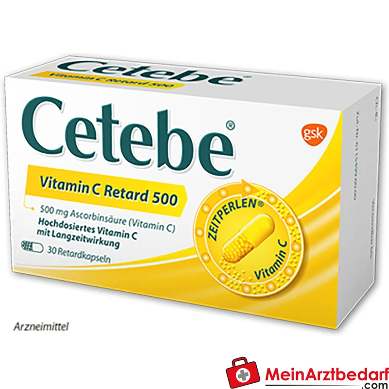 Cetebe Vitamin C Retard Kapseln 500 mg, 120 Stück