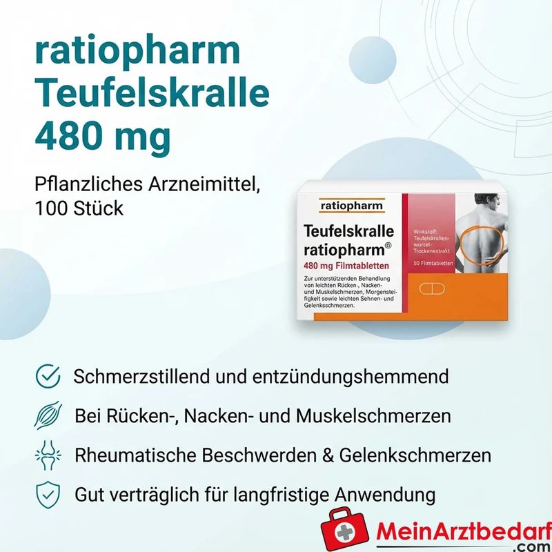 ratiopharm Teufelskralle 480 mg Filmtabletten 100 St.