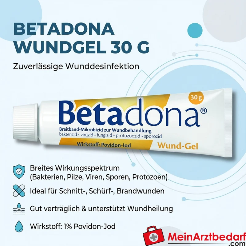 Betadona Wundgel 250 g (1% Povidon-Jod) Wunddesinfektion
