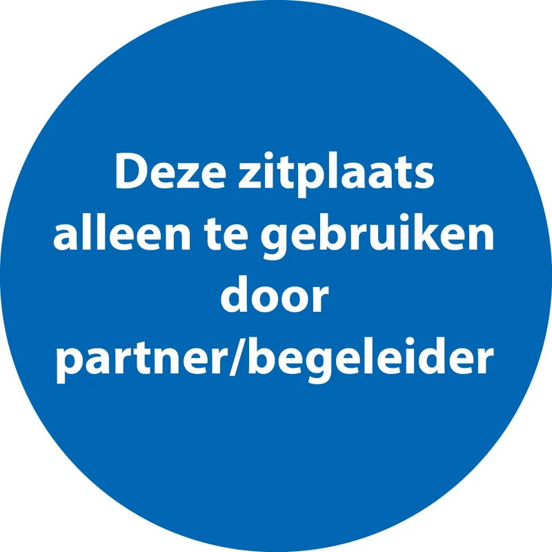 Zitplaats sticker wachtkamer 20 cm