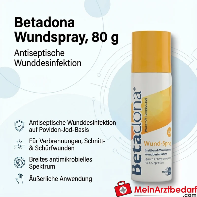 Betadona Wundspray 80 g Wunddesinfektion (Povidon‑Jod) antiseptisch