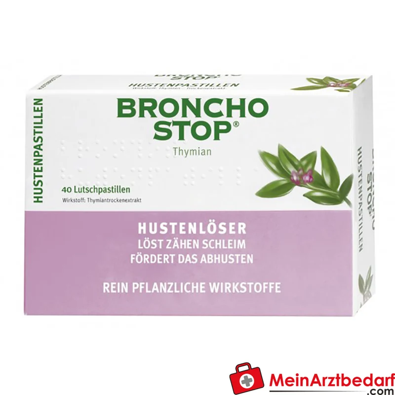 Bronchostop Thymian Hustenpastillen 40 St. pflanzlich, schleimlösend