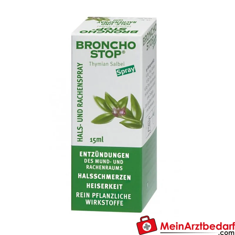 Bronchostop Thymian-Salbei Hals- und Rachenspray 15 ml pflanzlich