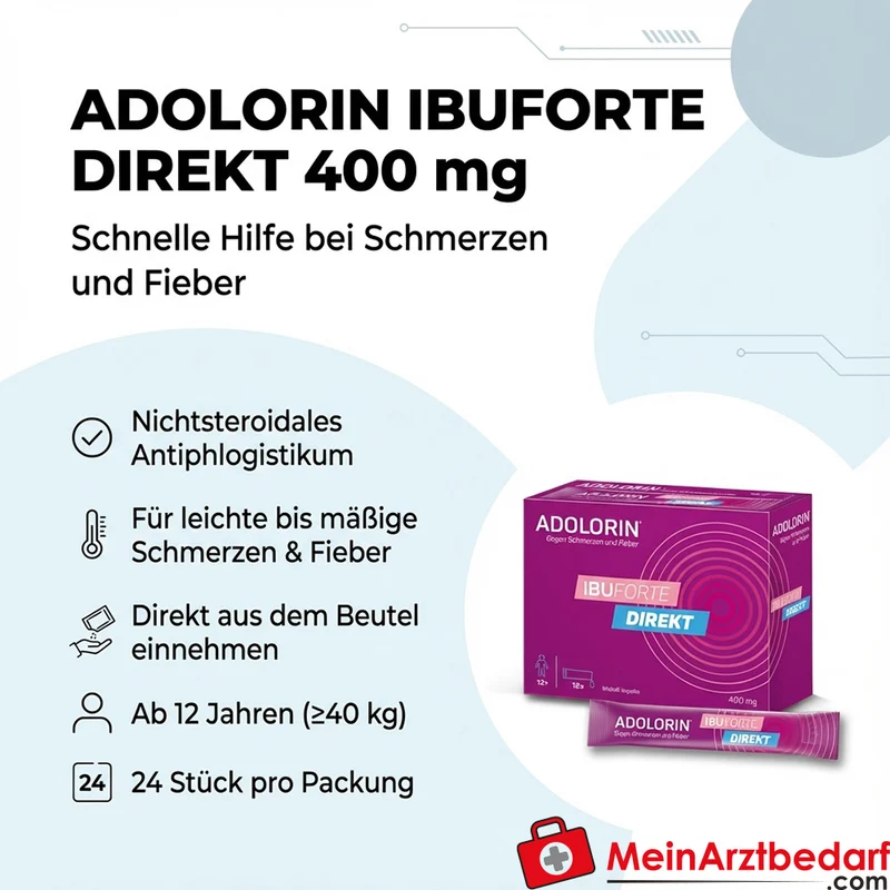 KWI01 Ibuforte Direkt Suspension 400 mg Beutel, Schmerzmittel, 24 Stück