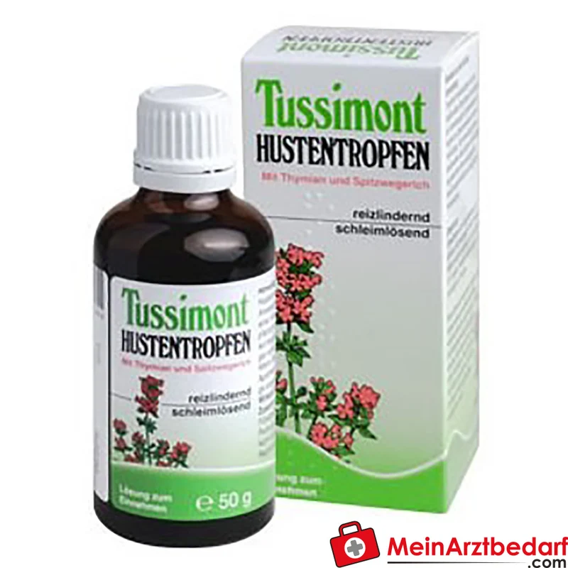 Pharmonta Tussimont Hustentropfen 50 ml – pflanzliches Hustenmittel mit Thymian & Spitzwegerich
