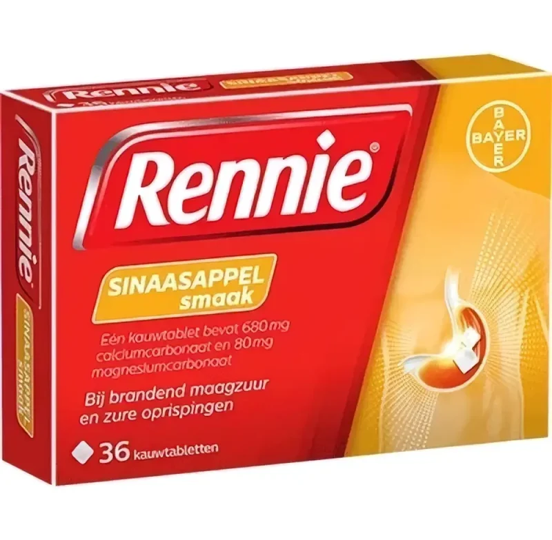 Rennie sinaasappel 36 tabletten