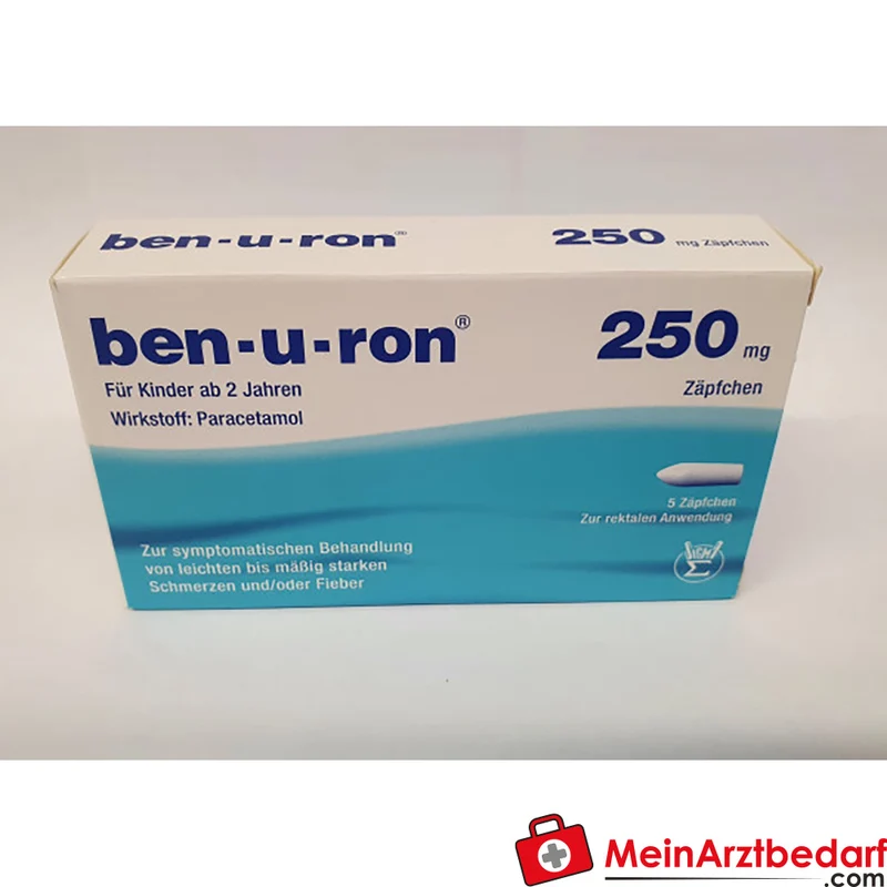 SIG01 Ben-U-Ron Zäpfchen 250 mg Paracetamol rektal fürs Kleinkind 5 St.