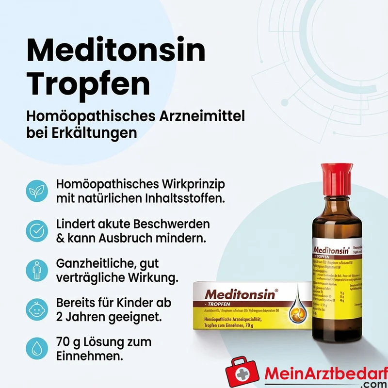 Meditonsin Tropfen 70 g homöopathisches Arzneimittel bei Erkältungen