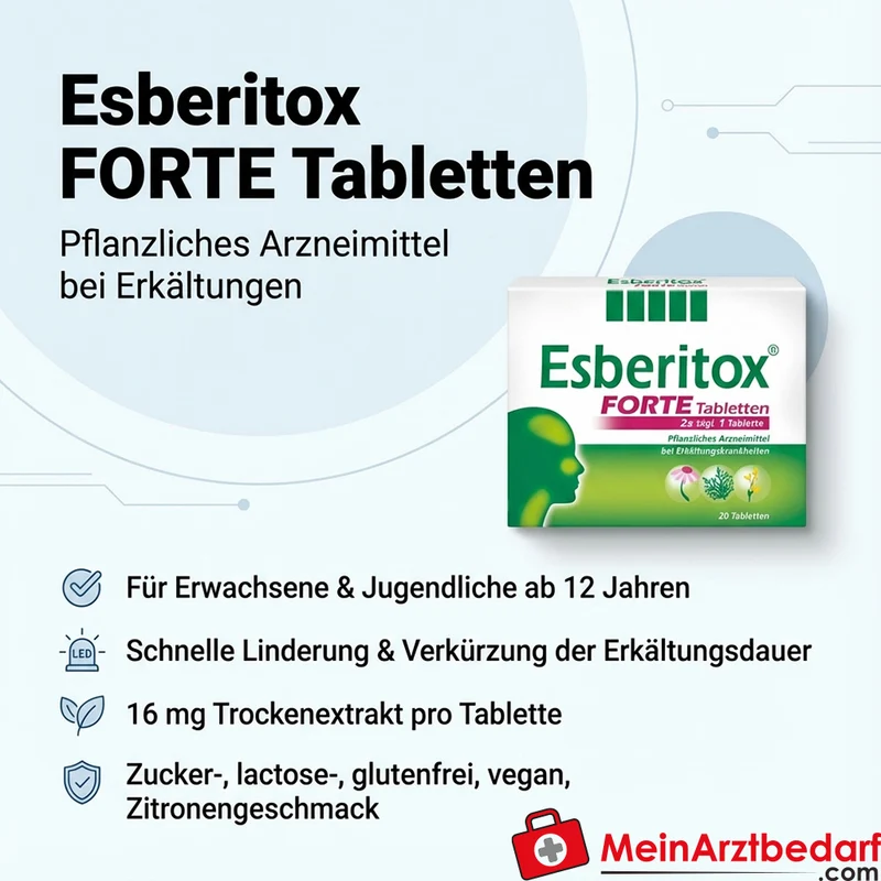 Esberitox FORTE Tabletten 20 St. 16 mg Trockenextrakt – pflanzliches Arzneimittel, Erwachsene & Jugendliche ab 12 Jahren