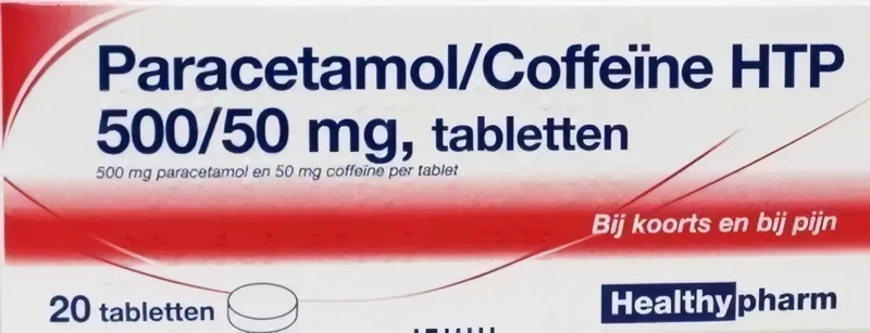 Healthypharm Paracetamol 500mg coffeine - 20 tabletten