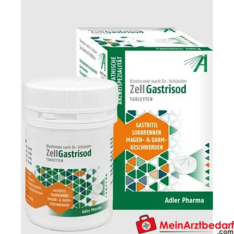 Adler Pharma Zell Gastrisod Tabletten 100 g Homöopathische Biochemie bei Sodbrennen, Gastritis