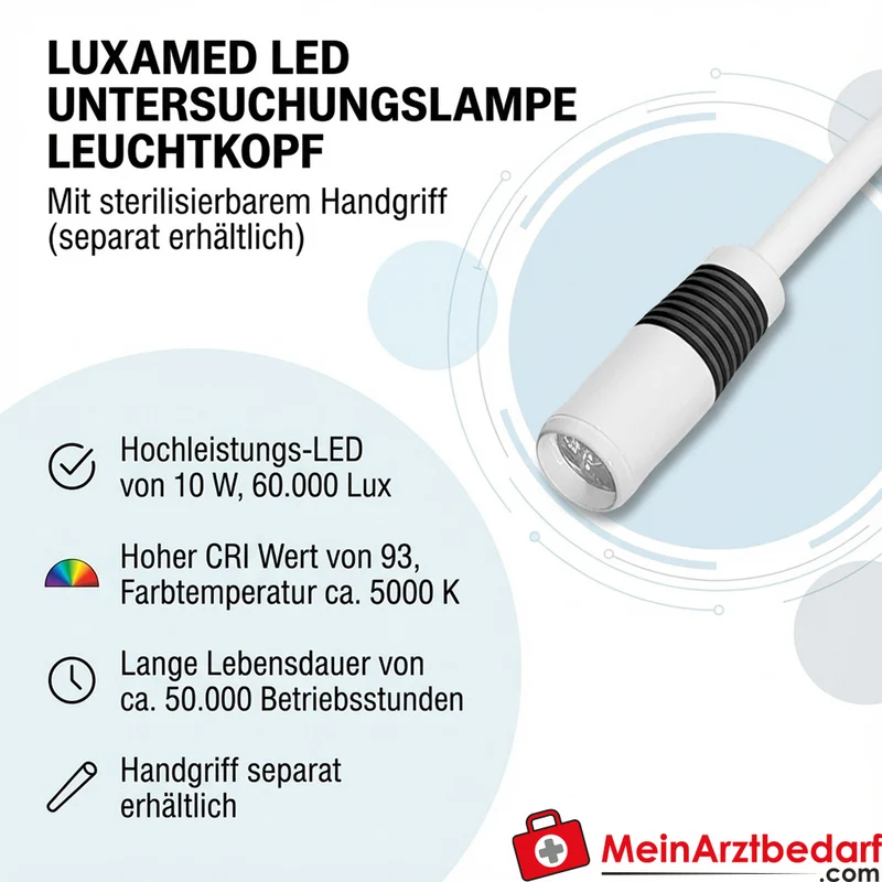 LUXAMED Handgriff zu allen Untersuchungslampen, sterilisierbar