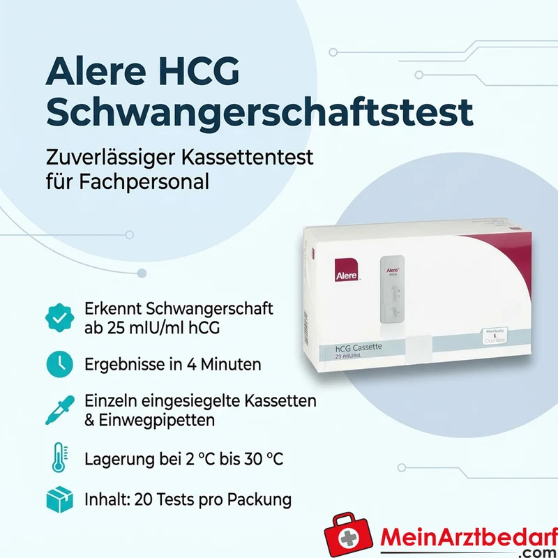 Alere hCG Schwangerschaft Testkassette, 20 Stück