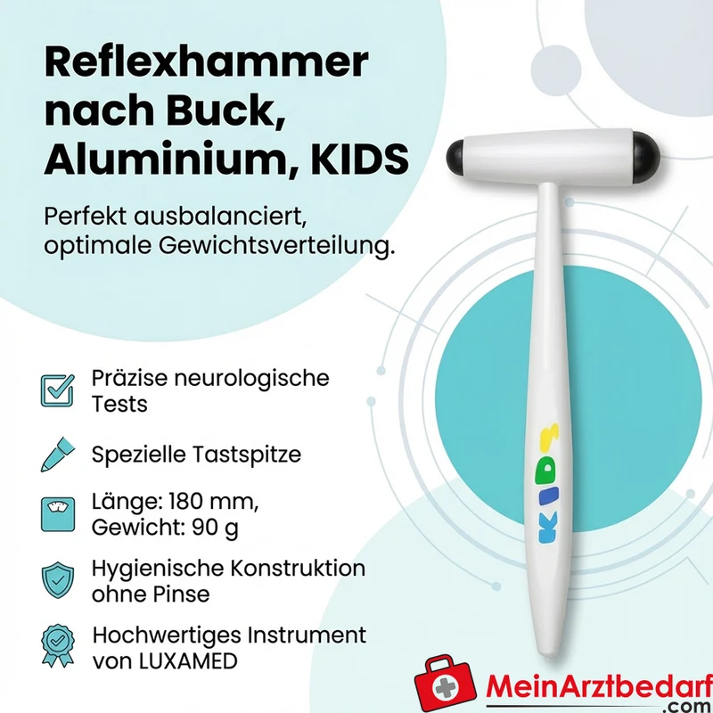LUXAMED Reflexhammer nach Buck, Aluminium, KIDS