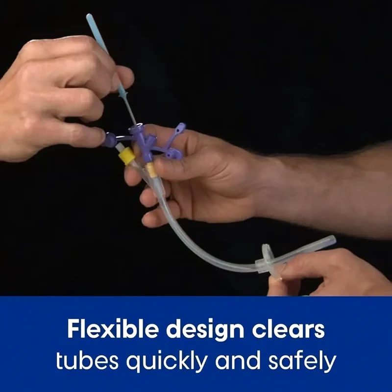 DeClogger® ontstopper voor enterale voedingssondes (PEG sonde) Blauw Ch14 - 16, Lengte 39,5 cm