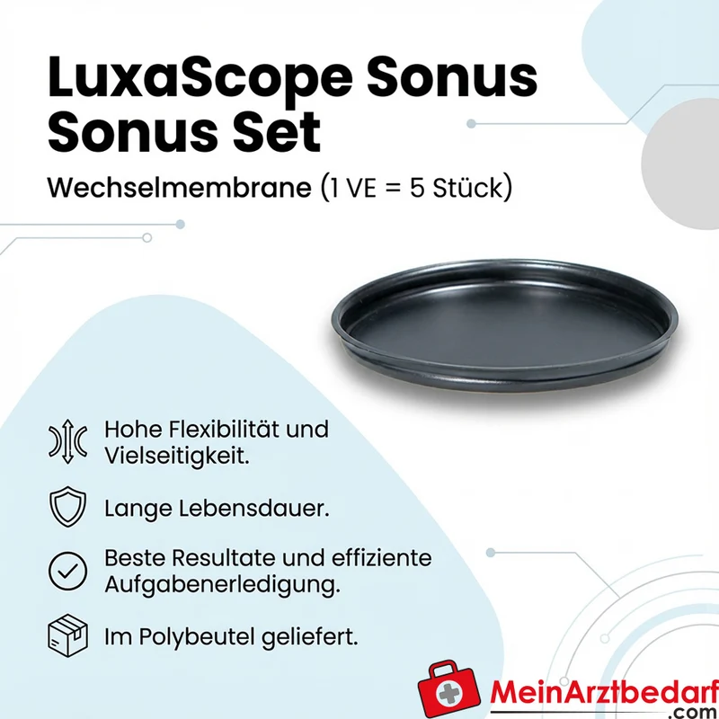 LUXAMED Wechselmembrane zu LuxaScope Sonus Double Flex & Sonus Flat Flex (1 VE = 5 Stück)