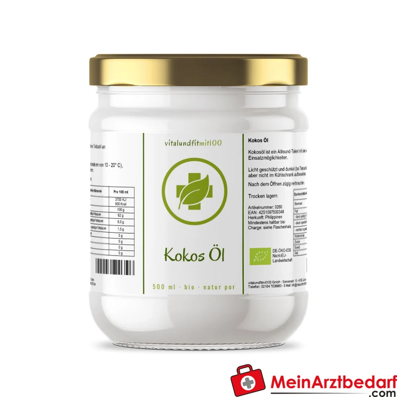 Kokosöl nativ kaltgepresst 500 ml 100% naturrein