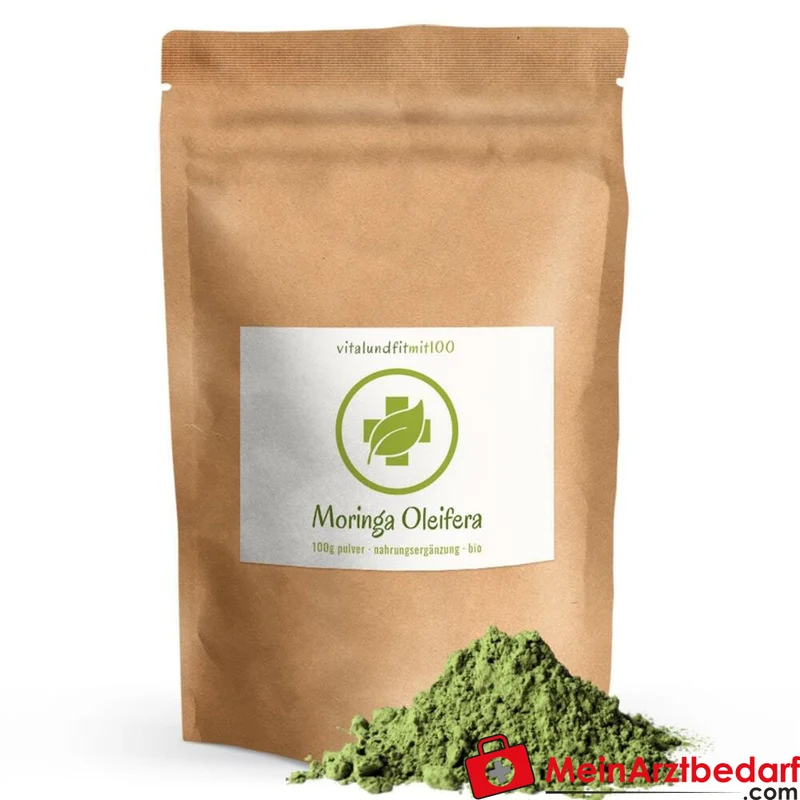 Moringa Oleifera Wildwuchs Blattpulver fein gemahlen 100 g