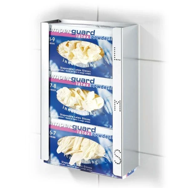Handschoen dispenser RVS trio