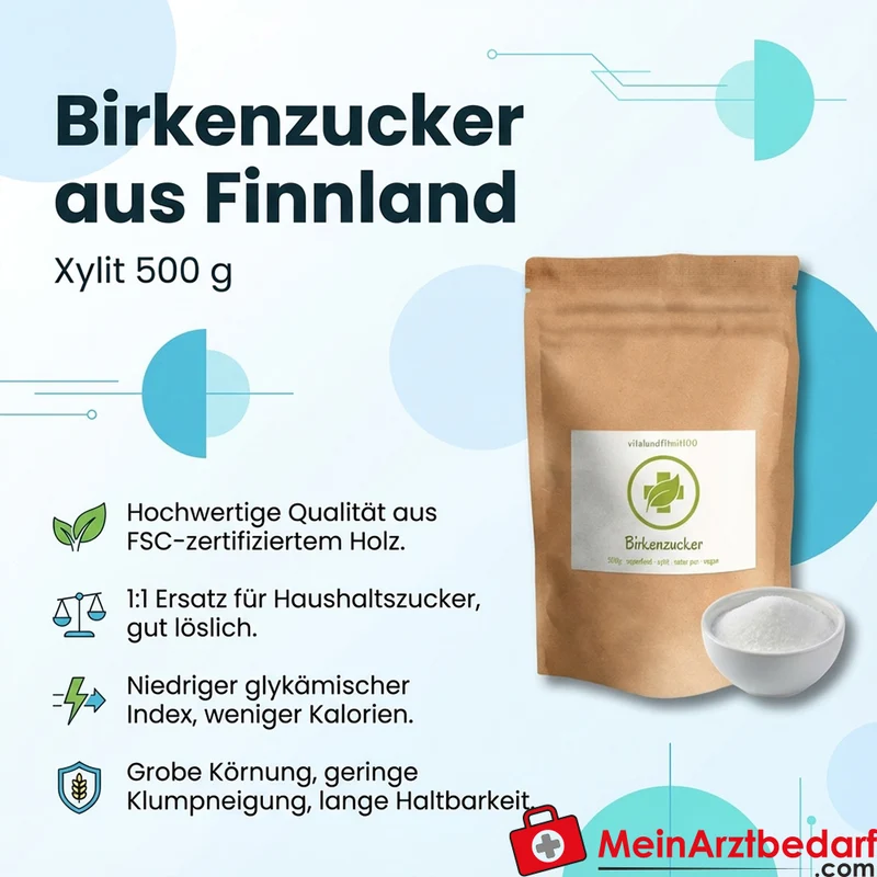Xylit (Birkenzucker) aus Finnland Danisco 500 g, FSC, vegan