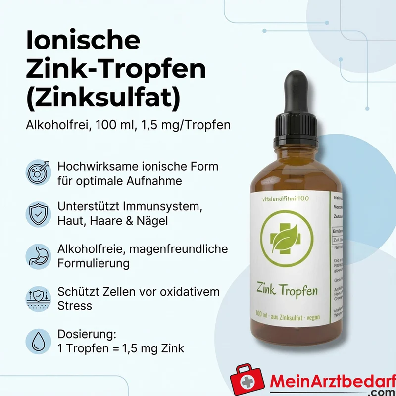 Ionische Zink‑Tropfen (Zinksulfat) 1,5 mg/Tropfen alkoholfrei