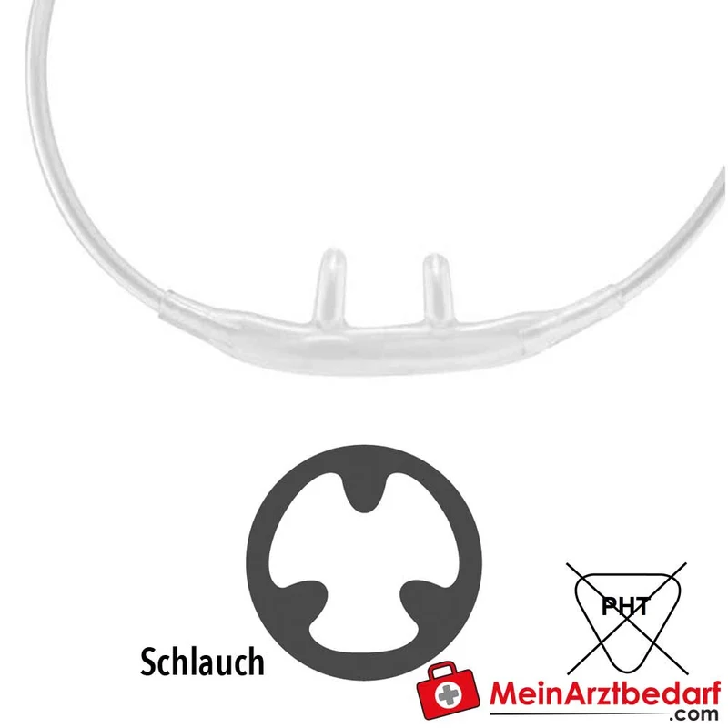Salter Labs Sauerstoff-Nasenbrille PVC transparent mit knicksicherem O2-Schlauch