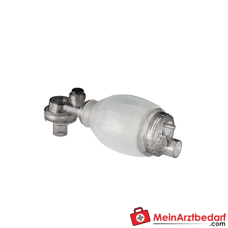 AEROBag Beatmungsbeutel-Set SEBS latexfrei für Erwachsene/Kind/Kleinkind Druckbegrenzung 60/40 cmH2O mit drehbarem Anschluss