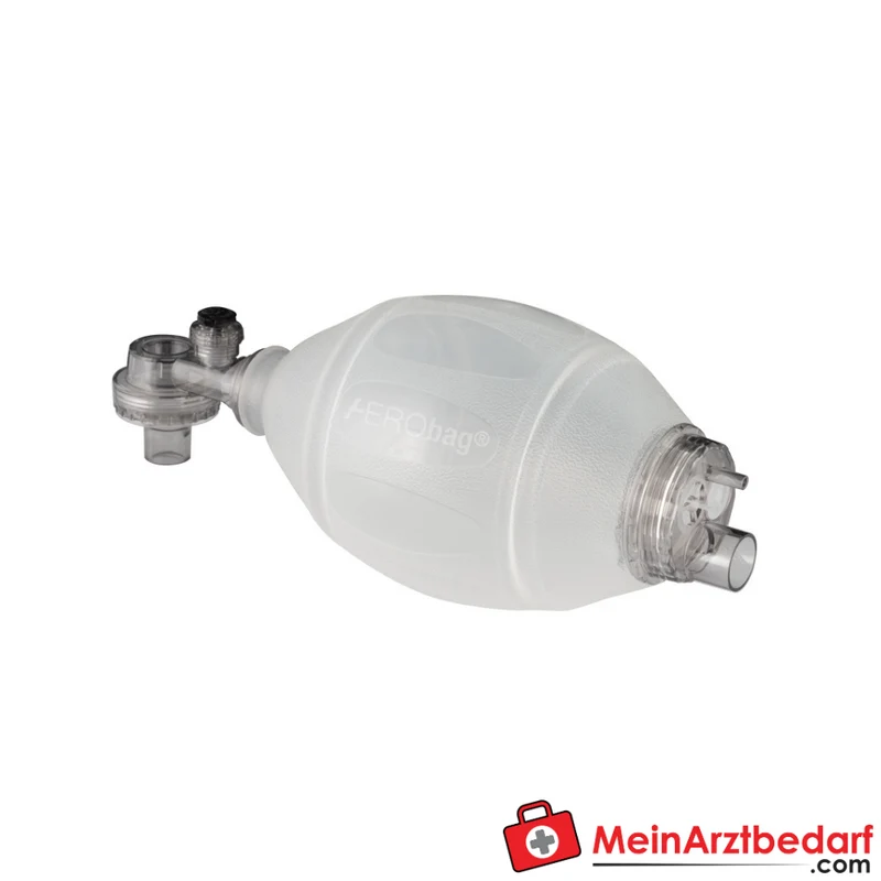 AEROBag Beatmungsbeutel-Set SEBS latexfrei für Erwachsene/Kind/Kleinkind Druckbegrenzung 60/40 cmH2O mit drehbarem Anschluss