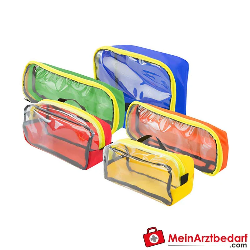 AEROcase Modultaschen-Set für Notfallrucksack 1R, 5-tlg, AEROtex PLAN (Plane) oder PES (Polyester), Klarsichtfenster, Klettbefestigung