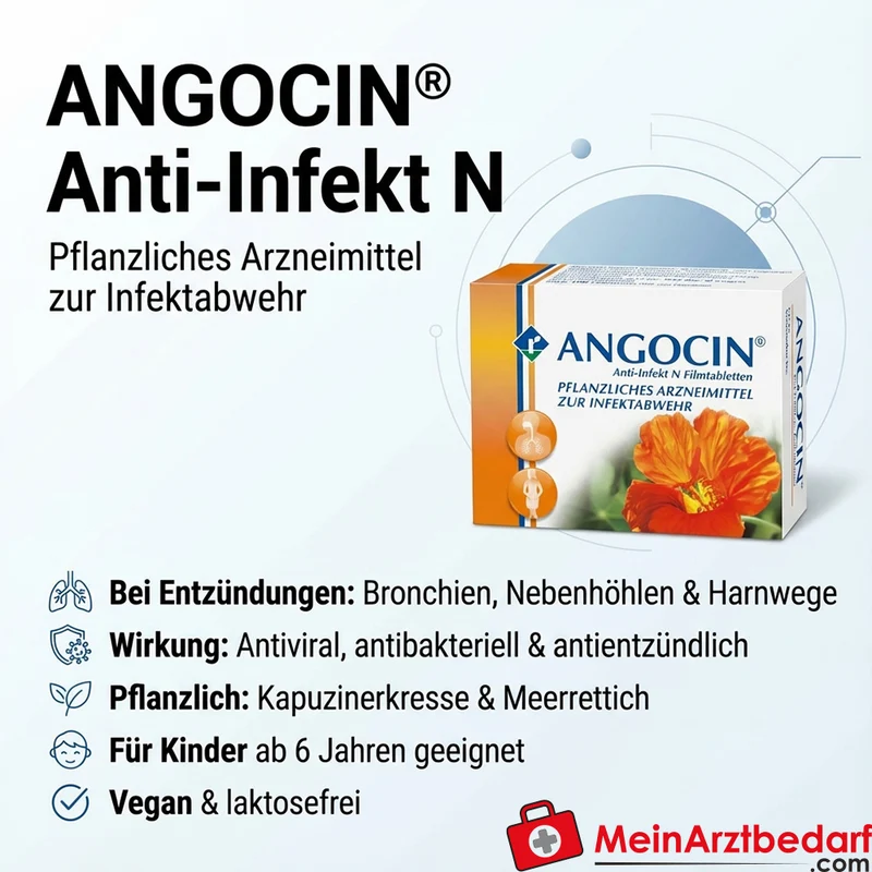 ANGOCIN Anti-Infekt N Meerrettichwurzel 80 mg / Kapuzinerkressekraut 200 mg Tabletten 20 Stück