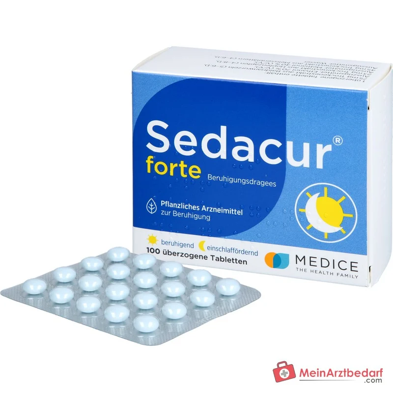 Sedacur forte Baldrian 75 mg Melisse 45 mg Hopfen 23 mg Dragees, 100 St.