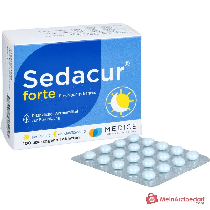 Sedacur forte Baldrian 75 mg Melisse 45 mg Hopfen 23 mg Dragees, 100 St.